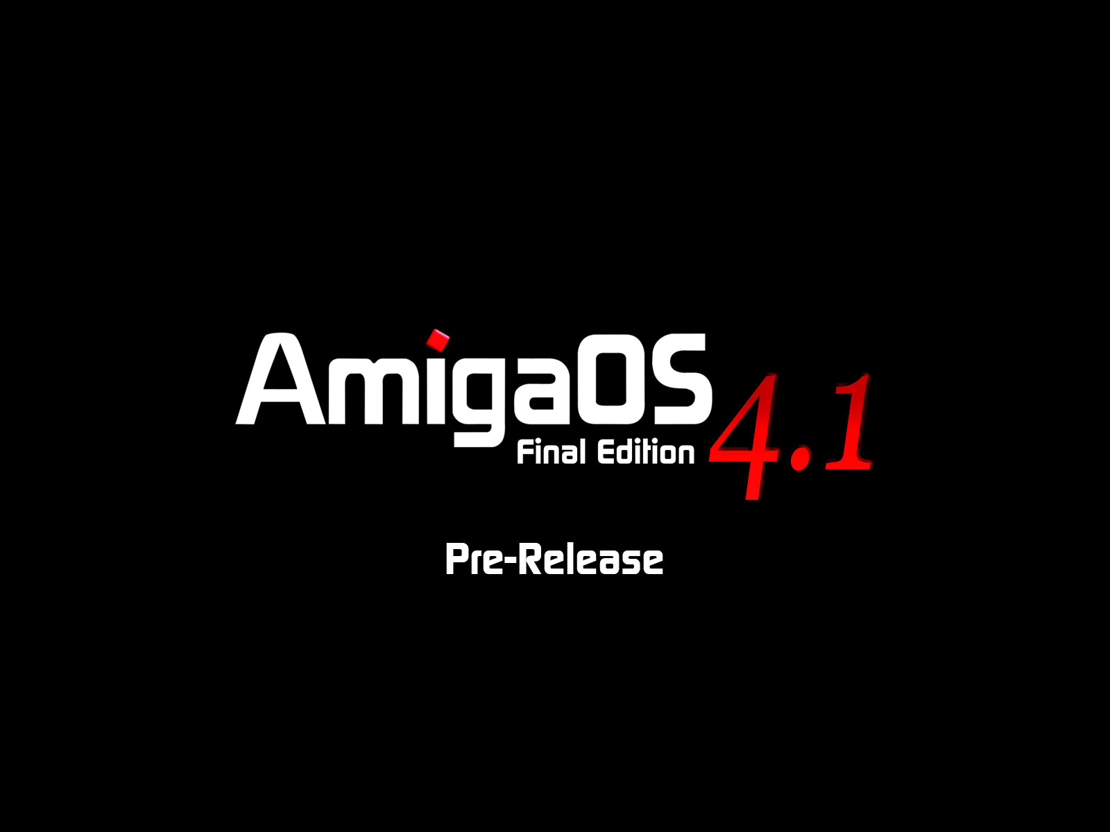 AmigaOS pre-release boot screen